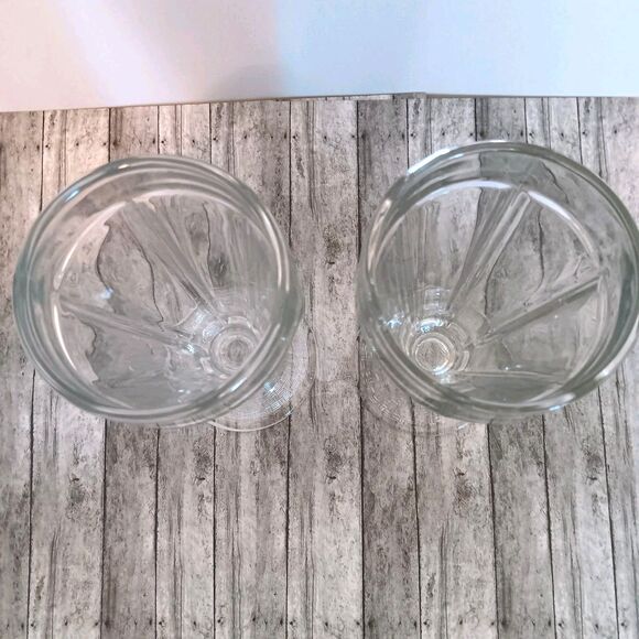 Vintage Libbey Glass Company Clear Pressed Glass Soda Fountain Sundae Glasses - Picture 4 of 10